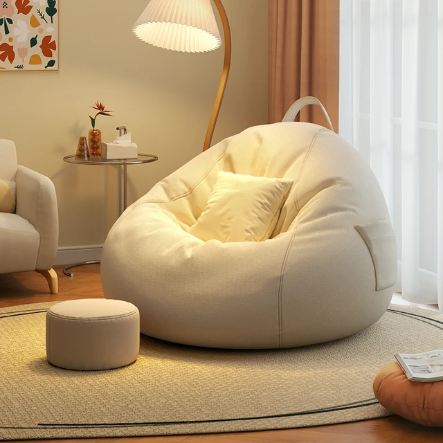 Dropshipping Giant Rectangle Bean Bag Chair No Filling Big Beanbag Sofa Bed  Floor Pouf Ottoman Slipcover Lazy Recliner Futon - AliExpress