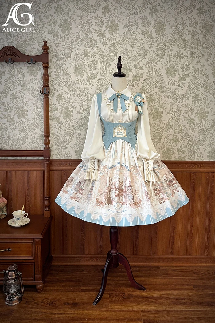 Vintage Doll Family ~ Sweet Printed Lolita Underbust JSK
