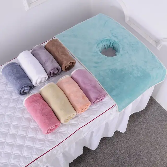 두꺼운 뷰티 스파 마사지 테이블 플랭킹 페이스 타올: 편안함과 전문성의 완벽한 조화