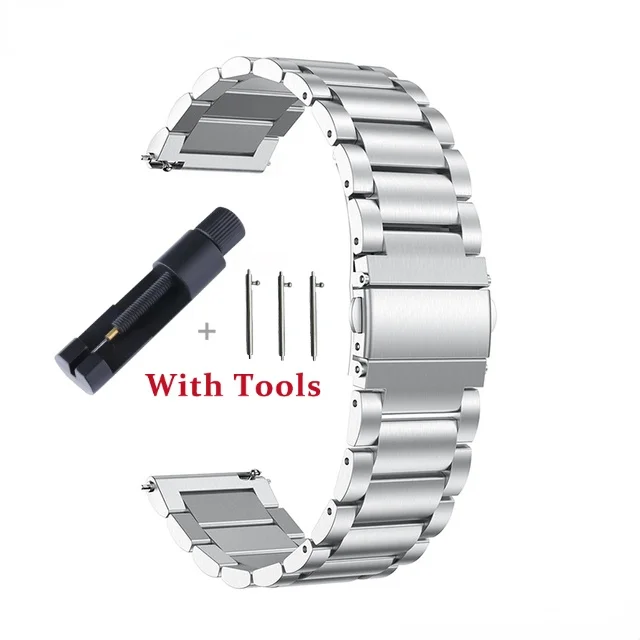 18mm 20mm 22mm 24mm Width Quick Release Full Stainless Steel thumbnail 2