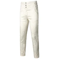Fashion Men's Gothic Pants Vintage Stage Cosplay Costume Trousers Skinny Steampunk Victorian Pencil Pants