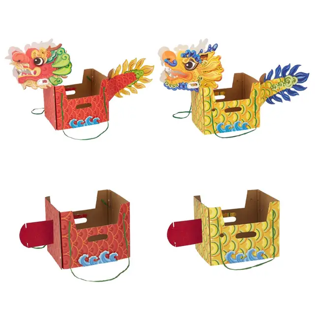 3D Chinese Paper Dragon Crafts, Prop Brinquedos para Casamento, Dragon Boat Festival Party Supplies, Indoor e Outdoor Children, Novidade DIY Set