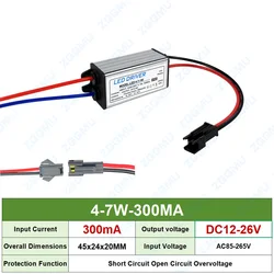 Enhanced Waterproof LED Power Supply - Flicker - Free, Isolated Terminal Head, 3W to 36W Options - Water Proof (4 - 7W 300MA)
