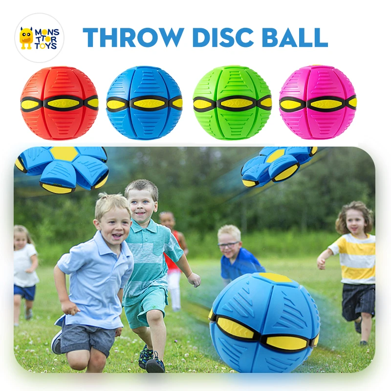 Monsttortoys Magic Ball Flying Flat Throw Disc Ball Without Light Kid Toys Outdoor Garden Beach