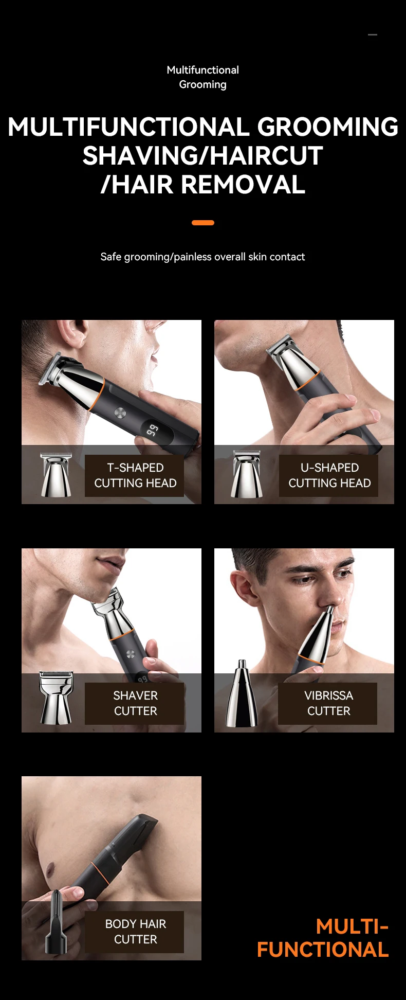 Kemei KM-5857 5 in 1 Professional Hair Trimmer description image 4