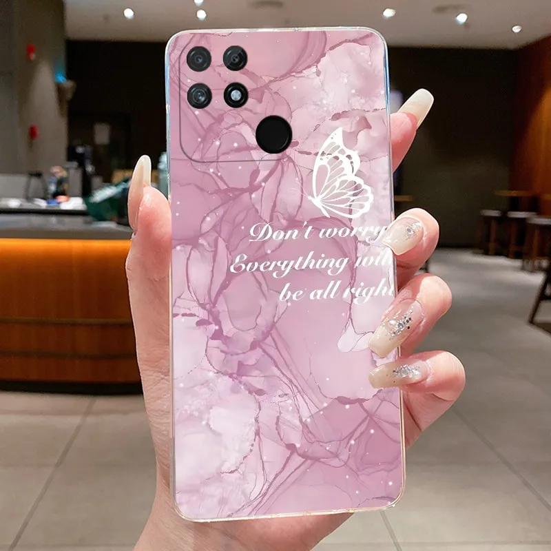 Luxury Clear Butterfly Flowers Soft Phone Case