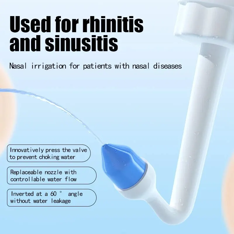 Nasal Irrigator Manual Nasal Irrigator for Nasal Congestion Household Adult Irrigator with Saline Solution Medical Pediatric Rhinitis