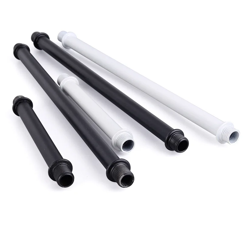 2 pieces each M10 Hollow Pipe Double Ends with Threads Metal Tube Fixtures for DIY Lighting thread adapter