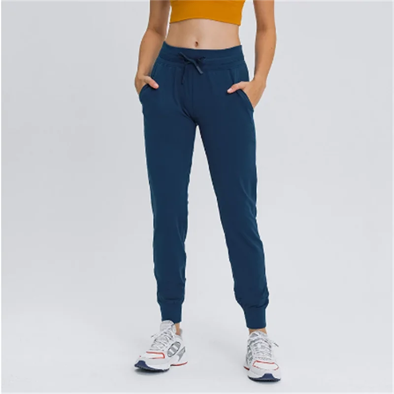 

RVLFIT Naked-feel Fabric Workout Sport Joggers Pants Women Waist Drawstring Fitness Running Sweatpants with Two Side Pocket