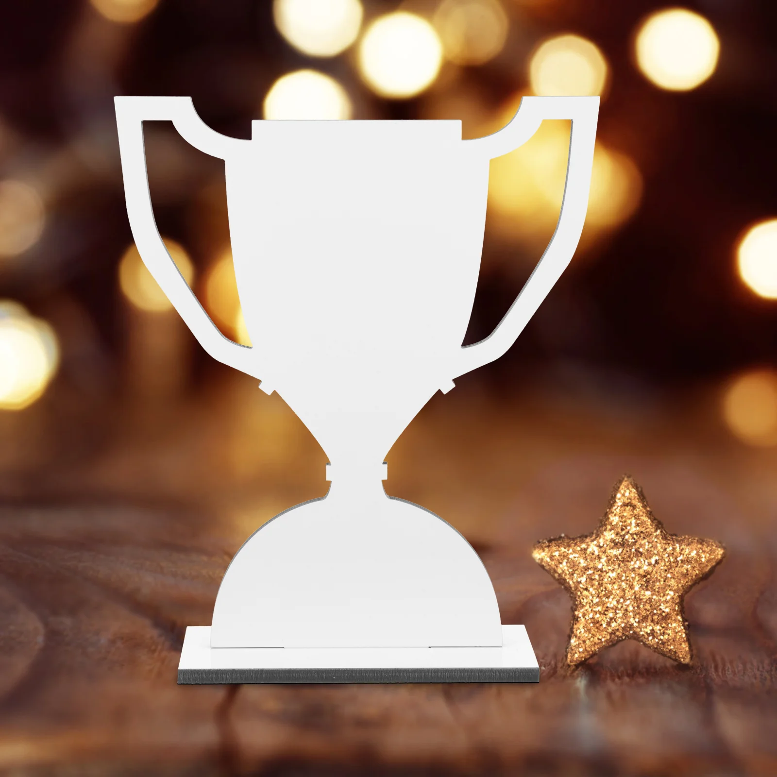 

Sublimation Award Trophy Blank Sports Trophy Sign Tabletop Award Plaque Sign Decorative Diy Heat Transfer Trophy Sign Gifts Home