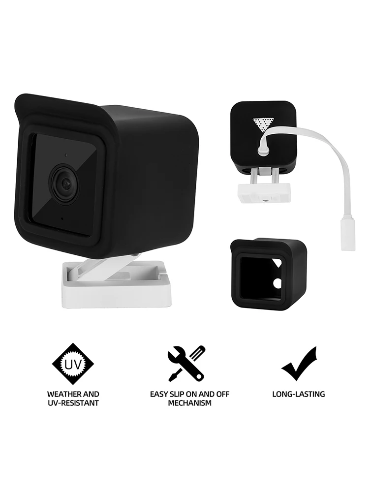 Wyze Cam V3 카메라 보호 커버용 2pcs 감시 카메라 방수 실리콘 케이스 교체