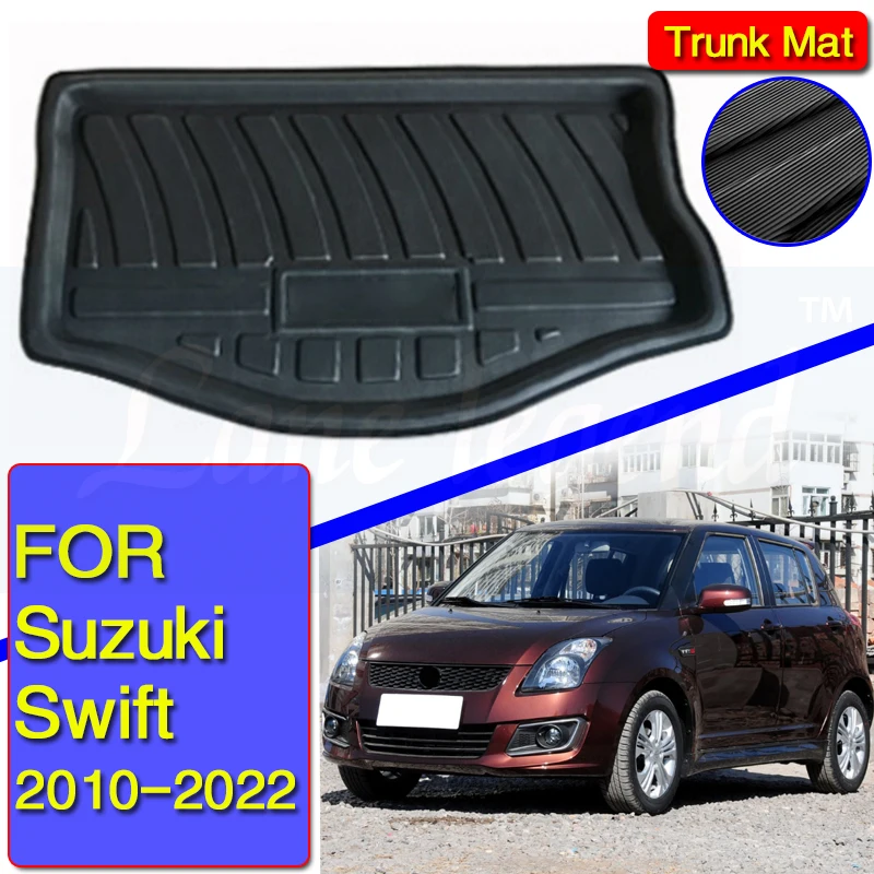 Per Suzuki Swift 2010-2022 Car Rear Trunk Boot Liner Tail Cargo Mat Vassoio Pavimento Tappeto Protector Pad Accessori