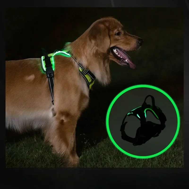 LED Light Up Dog Chest Harness Vest 5