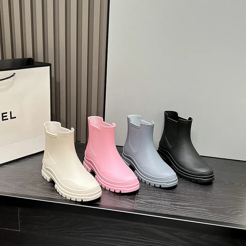 2023 Winter Fleece Warm Women's Boots New Comfortable Platform Waterproof Rain Boots Lightweight Non-slip Snow Boots Female