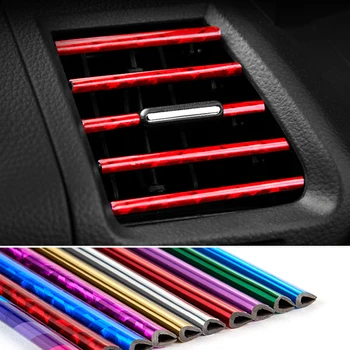 10-Piece Universal Car Air Conditioner Vent Trim Strips – U-Shaped Soft Decorative Interior Grille Accessories 1