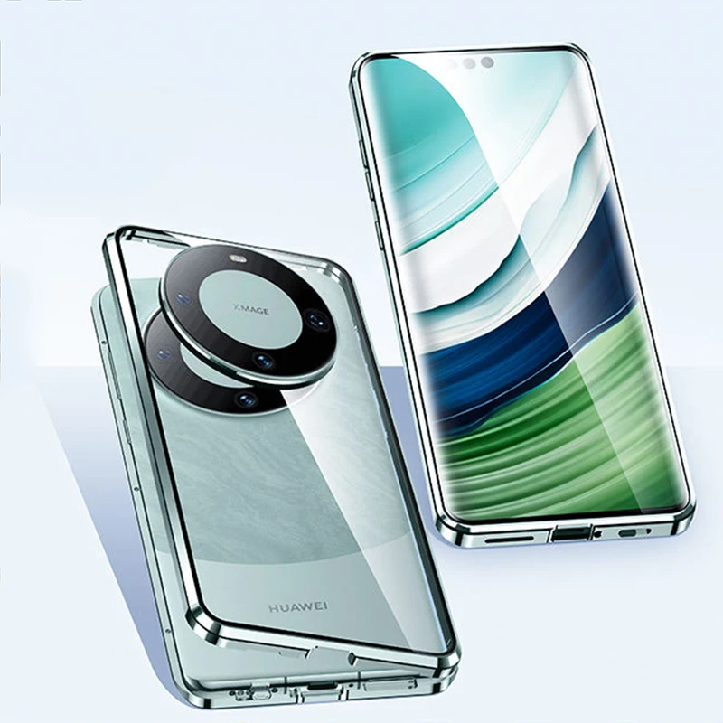Стеклянный чехол для Huawei Mate 60 Pro, прозрачный Магнитный защитный чехол с защитой от падения для HUAWEI Mate60 60Pro