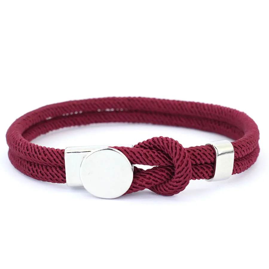 Stilvolle Männer Armband Grade A 4mm Seil Wrap Armband Motorrad Coole Reiten Hand Zubehör Viel Glück Roten Faden armband Hombre – Detail 10