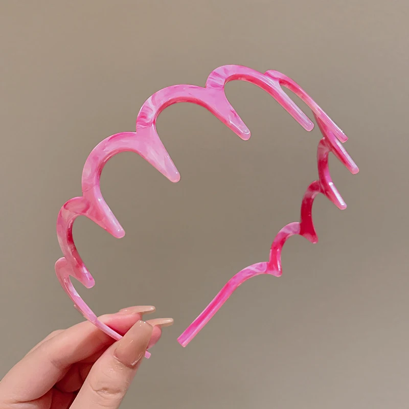 Kadınlar için dalga Headbands dişli kaymaz saç bantları kız yüz yıkama spor Hairbands saç aksesuarları