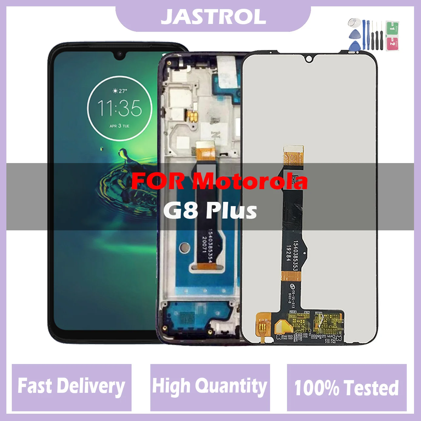 

6.3" LCD For Motorola Moto G8 Plus LCD Touch Screen Digitizer Assembly Replacement For G8Plus Display+Frame XT2019-1 -2 LCD