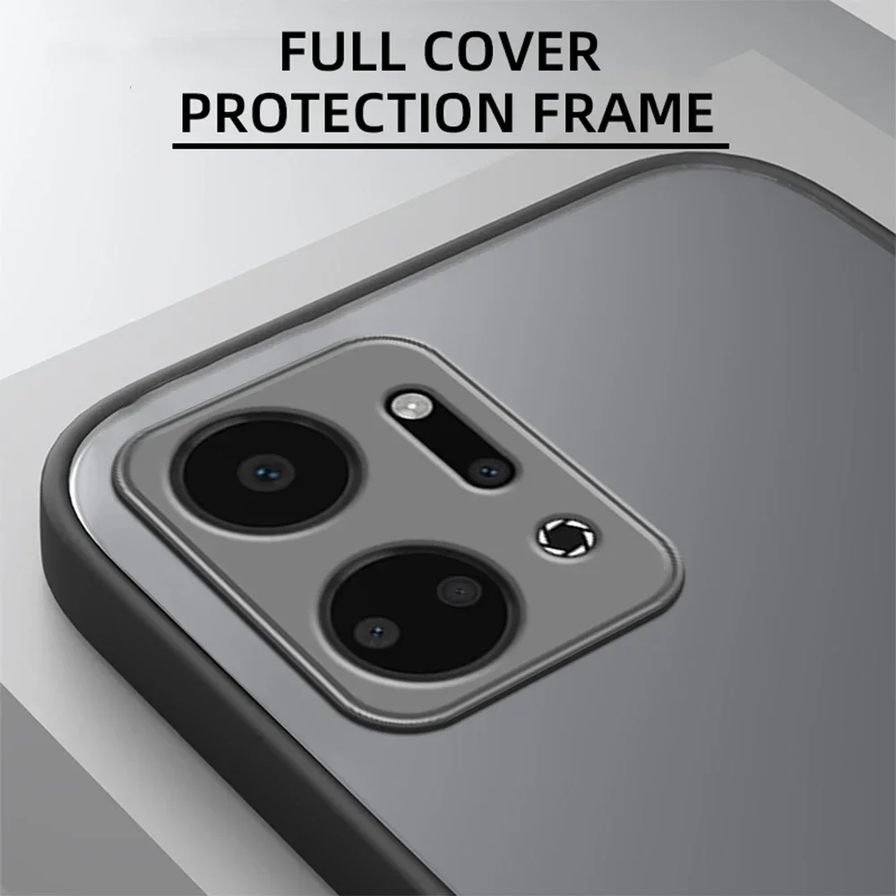 HonorX7a 4G 케이스 TPU 소프트 프레임 하드 PC 매트 후면 커버, Honor X7a 4G Honer X 7a 7 a a7 RKY-LX1 6.75 인치 카메라 보호 커버