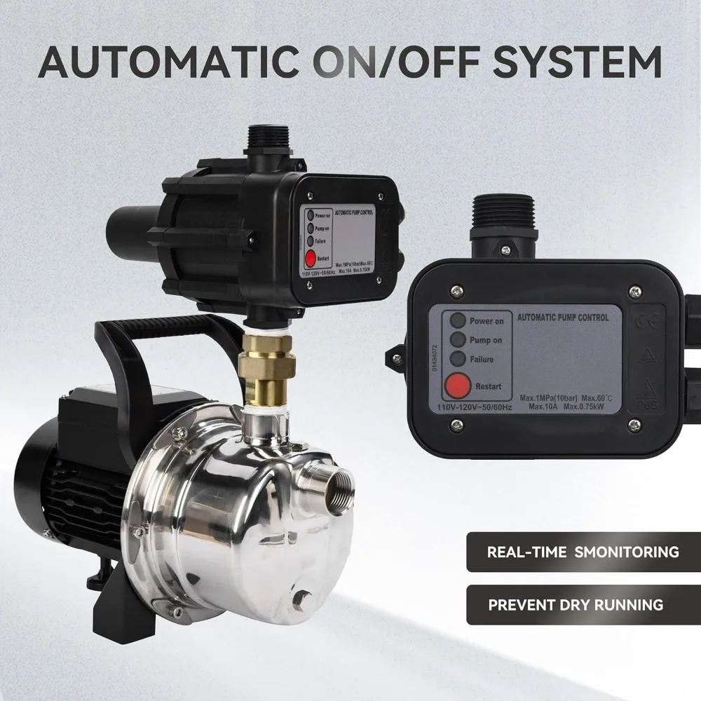 Stainless Steel Smart Controller Water Pressure Booster Pump for Tankless Supply Pressurization