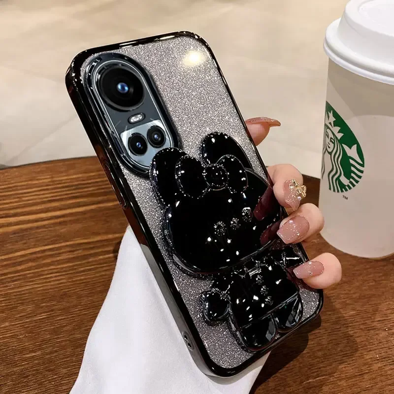 Rabbit Mirror Bracket Seismic Protective Phone Case