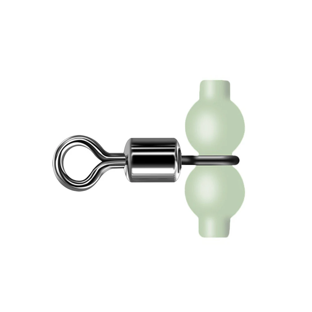 

20pcs/lot Luminous Gourd Way Triple Rolling Barrel Swivel Fishing Accessories Ring splitter Balance ring Eight ring Connector