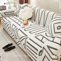 Jacquard Adjustable Elastic Sofa Cover Armchair Protector Corner L Shape Stretch Thick Slipcovers Couch Covers 1/2/3/4/5 Seater 1