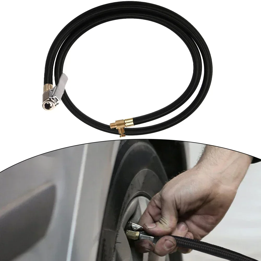 100cm Car Air Inflator Pump Extension Hose Adapter Tire Valve Connect Pipe Auto-Tire Repair Tools