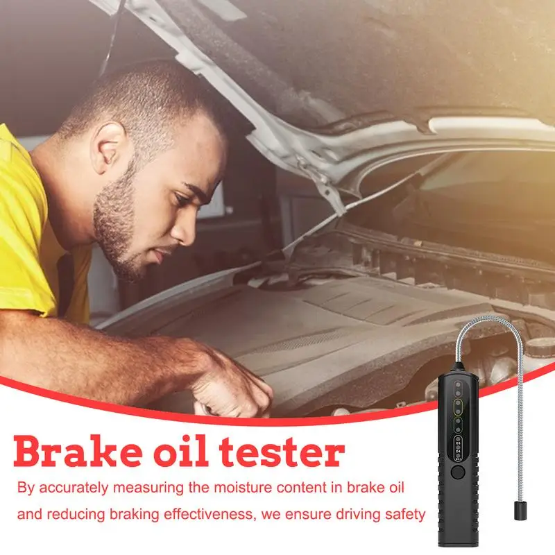 Brake Fluid Moisture Tester Instant Detection Moisture Analyzer Transmission Fluid Checker Car Brake Detector Reusable Checker