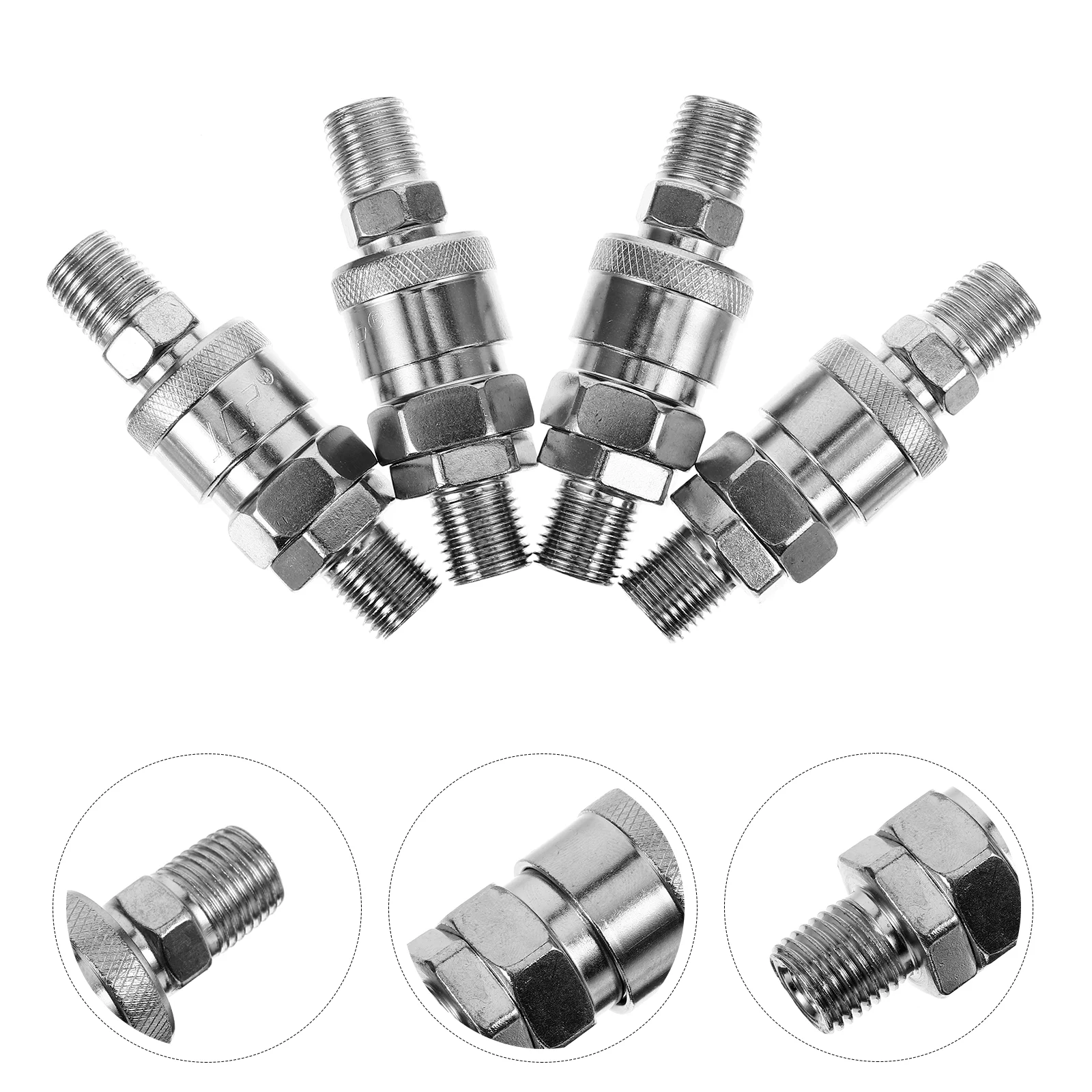 

4 Pcs Quick Connector Hose Air Compressor Coupling Pneumatic Components Twist Fittings Coupler Metal Equipment