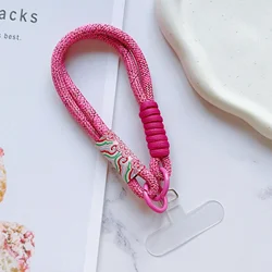 Artisanal Handwoven Decorative Wrist Lanyard and Pendant - 1pc (6 - Rose)