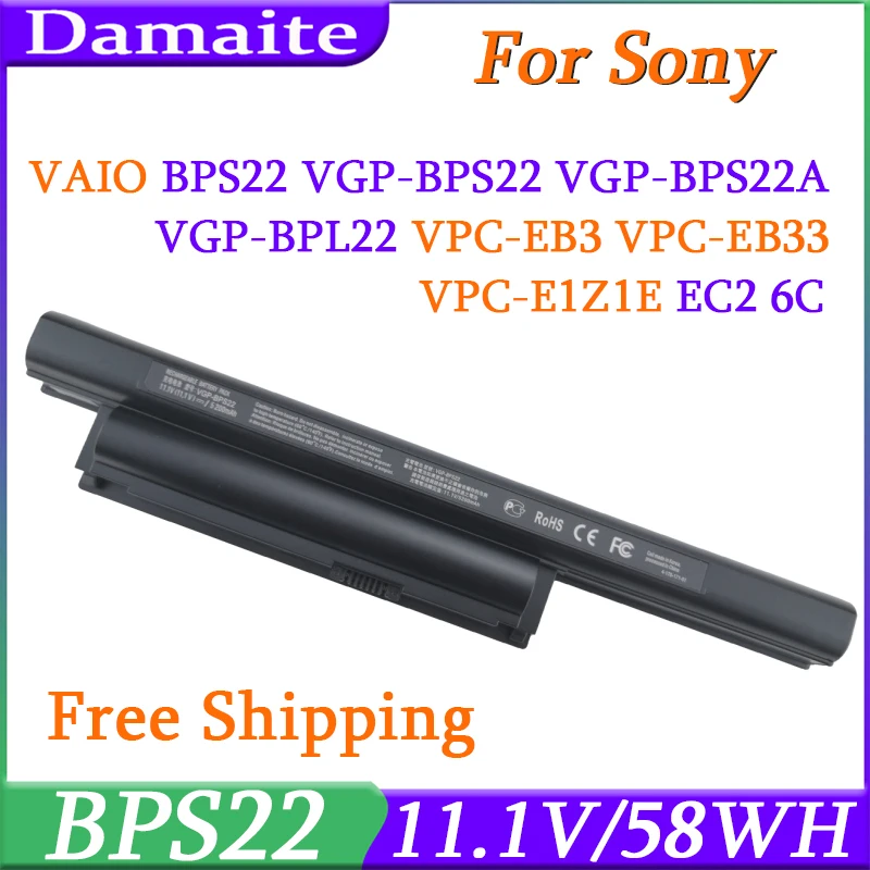 Batterie D'origine Sony Vaio VGP-BPL17/B – 24Wh – Neuve Sous Blister