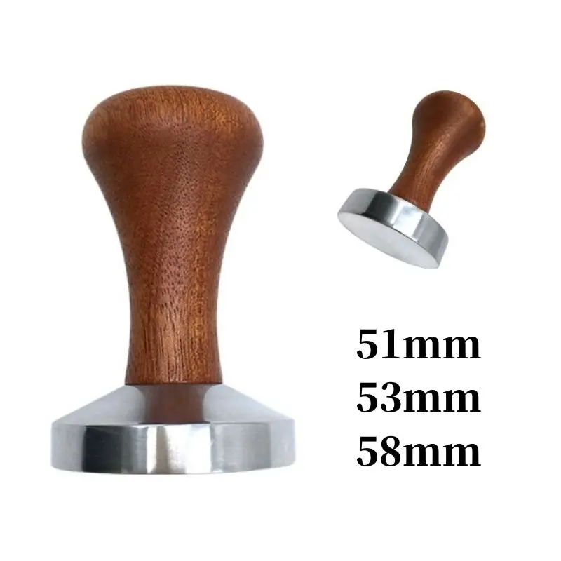 

51/53/58mm Coffee Tamper Wooden Handle Barista Espresso maker Grinder Handmade High Quality Free Shipping
