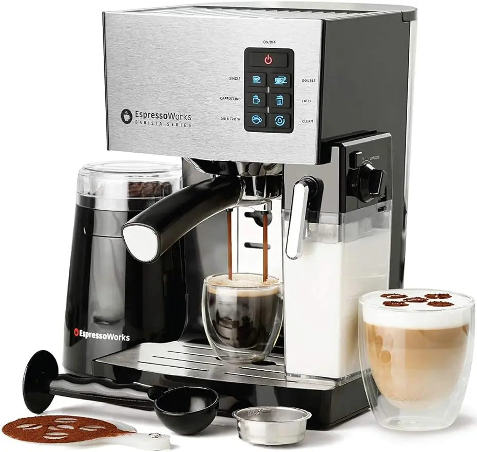 

EspressoWorks 19 бар эспрессо, капучино и латте, набор из 10 штук, приготовление Капучино и латте с одной кнопкой