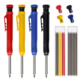 Set di Matite da Carpentiere, Utensili per Falegnameria, Matita Meccanica, Temperamatite, Strumenti per Lavori Edili, Marcatore per Carpenteria