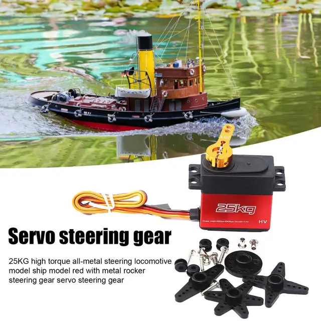 Metal 25KG Helpful Metal Servo Digital Steering Gear Practical Metal Servo Rustproof   for Airplane 6