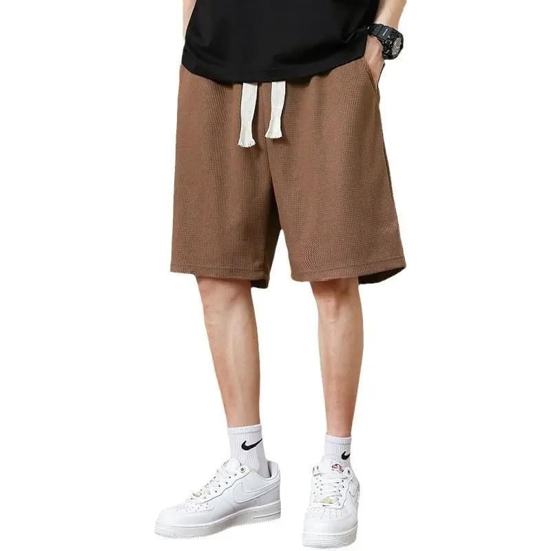 Elegant Fashion Harajuku Slim Fit Male Clothes Loose Casual Sport All Match Shorts Solid Pockets Thin Style Straight Leg Shorts 5
