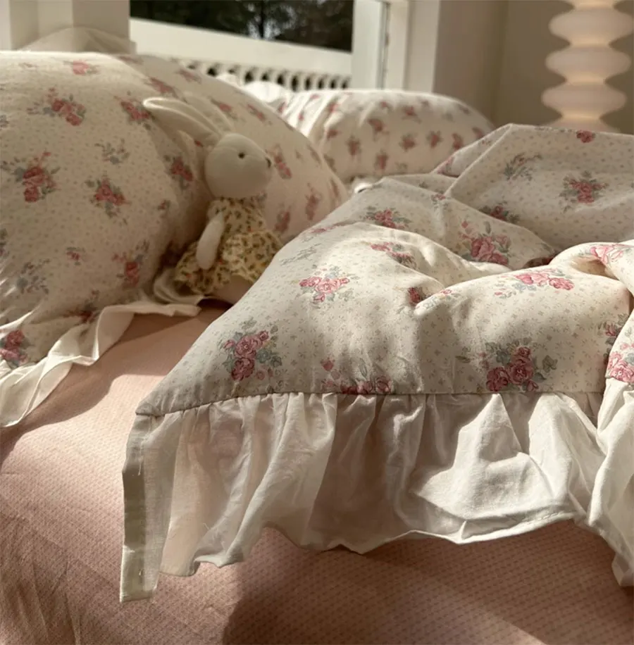 

Romantic sweet pastoral flower beding set,twin full queen fairyfair floral cotton home textile bed sheet pillow case quilt cover