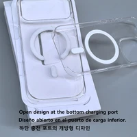 Original For Magsafe Clear Phone Case For iPhone 18 17 16 15 14 13 12 Pro Max Mini Wireless Charging With Touch Camera Button 5