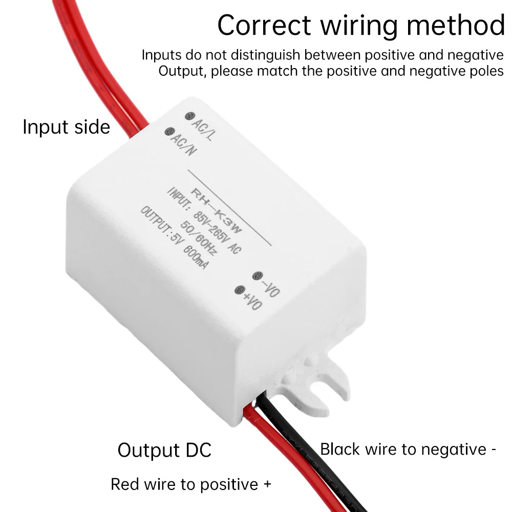 AC/DC-DC 스텝 다운 전원 모듈, 벅 컨버터 모듈, 전압 조정기 인버터, AC 85-265V, DC 120-374V-3.3V, 5V, 12V, 3W