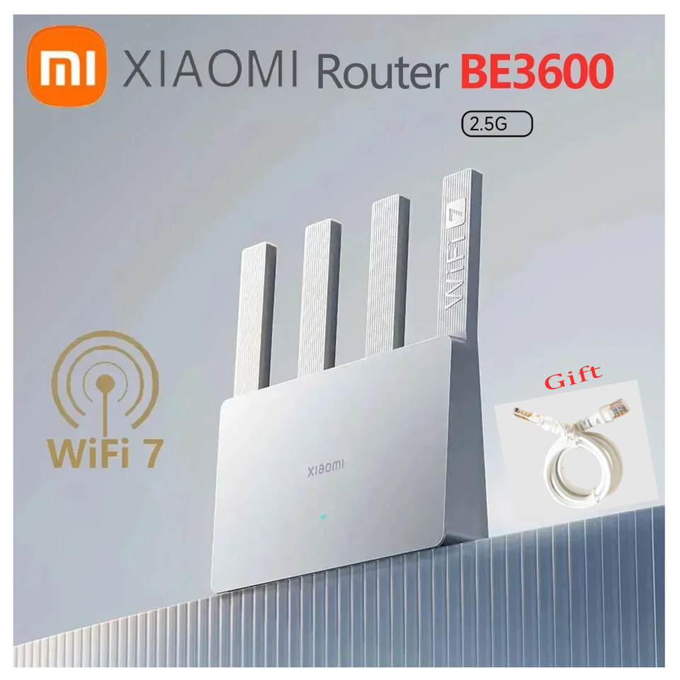 2024 Xiaomi Router BE3600 WiFi7 2.4/5GHz Duan Bands 160Mhz 3570Mbps Mesh Networking Gaming Acceleration 2.5G Ethernet Port