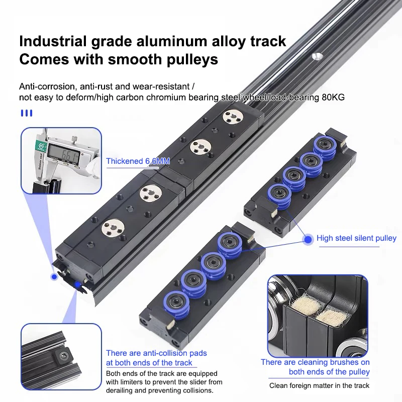 Wheels Rolling Furniture Parts Mobile Pull Out Rotary Platform Slide Rail Extendable With Folding Table Assembled Kitchen Island