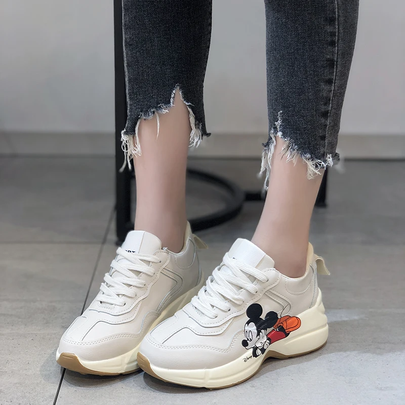 Women's Casual Sports Shoes Autumn New Round Head Splicing Front Lacing Anti-slip Wear-resistant Low-top Shoes 6