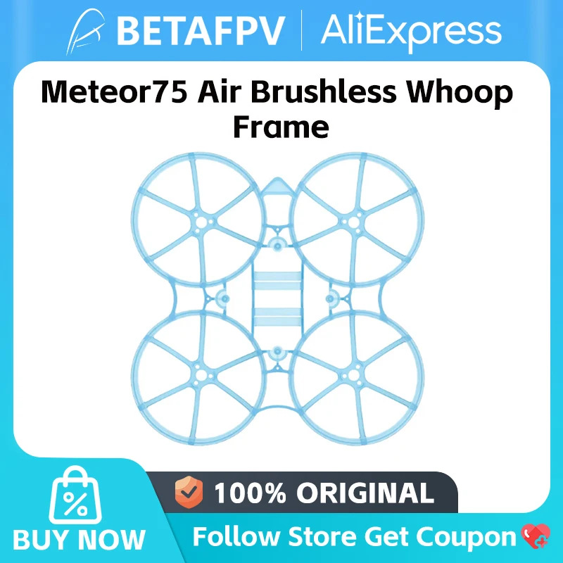 Coque de protection transparente pour drone FPV micro 3 pouces posée sur une surface, montrant sa finesse.