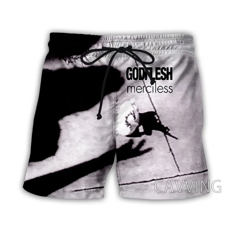 

Пляжные шорты CAVVING с 3D принтом Godflesh Rock, летние быстросохнущие повседневные шорты для мужчин и женщин