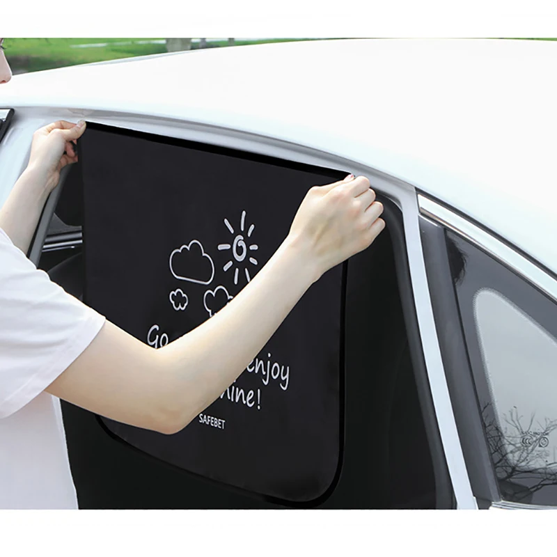 Car Magnetic Curtain Window Sunshade Cover Cartoon Universal Side Window Sunshade UV Protection For Baby Children car window sunshade
