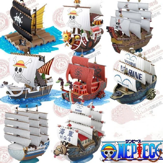 One Piece Figure Luffy THOUSAND SUNNY Going Merry Assembling Boat Model  Pirate Ship Decor Collectible Gifts for Children Boy - AliExpress