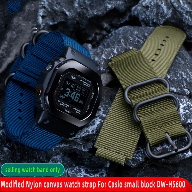 Dw-H5600 Cinturino Per Orologio In Tela Di Nylon Impermeabile Modificato Sostituto G-Shock Casio Small Block Dw-H5600 Per Cinturino Per Orologio Da Uo