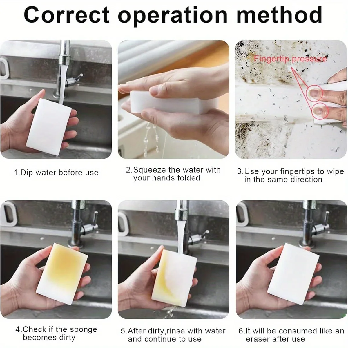 Kitchen Sponge Wipe Sponge Cleaner Kitchen Cleaning Dishwasher Bathroom Cleaning Tool Brush 20/50/100pcs kitchen sponge